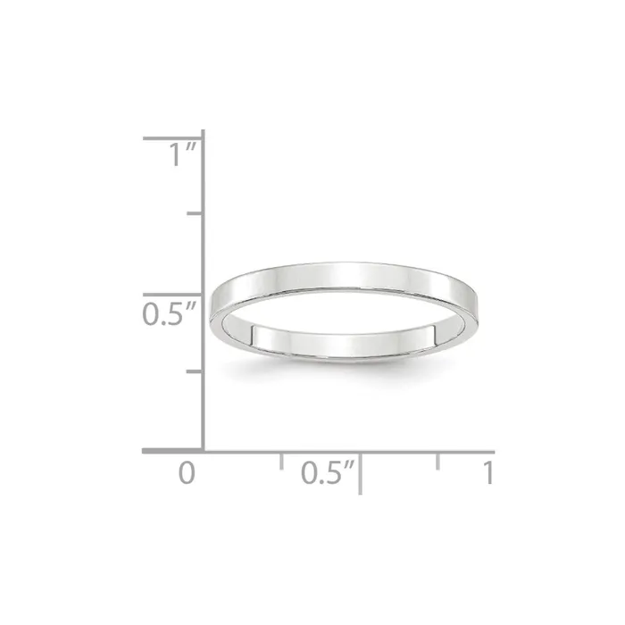 Goldia Solid 14K White Gold 25mm Light Weight Flat MensWomens Wedding Band Ring Size 4 Rings Goldia Solid 14K White Gold 25mm Light Weight Flat MensWomens Wedding Band Ring Size 4 Rings