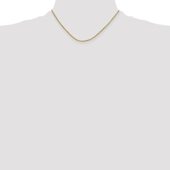 MDS 14K Yellow Gold 16 inch 2mm Semi Solid Diamondcut Rope with Lobster Clasp Chain Necklace Necklaces MDS 14K Yellow Gold 16 inch 2mm Semi Solid Diamondcut Rope with Lobster Clasp Chain Necklace Necklaces