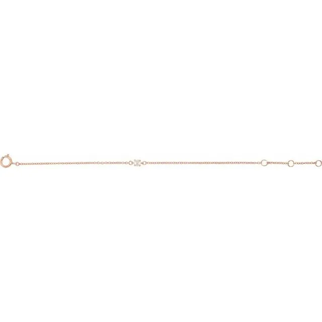 14K Rose Cultured Freshwater Pearl Youth Birthstone 4 125 12 Bracelet TreasureFineJewelers Bracelets