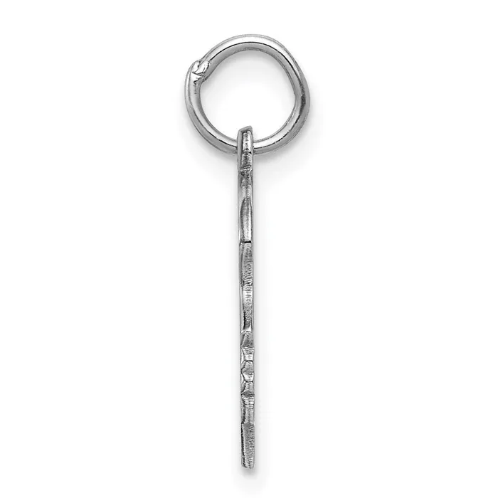 TreasureFineJewelers Sterl Silver Rhplt Engraveable Girl Polished FrontSatin Back Disc Charm Charm Necklaces