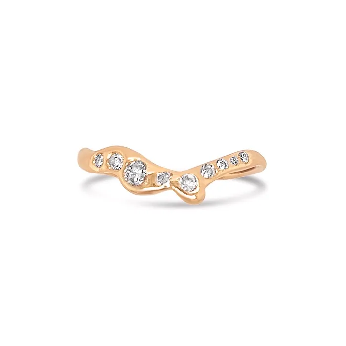 Rings Emily Amey Jewelry Diamond Octopus Halo Band in 14k gold