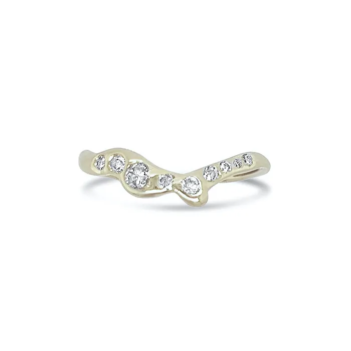 Rings Emily Amey Jewelry Diamond Octopus Halo Band in 14k gold