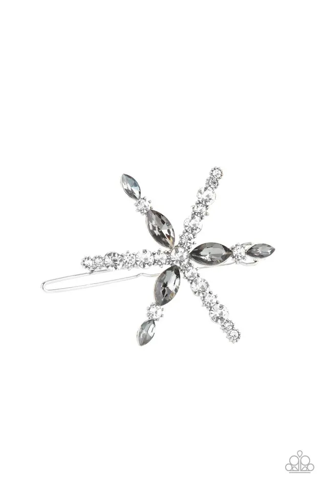 Celestial Candescence Silver Hair Clip Jewelry by Bretta Paparazzi Accessories Rings