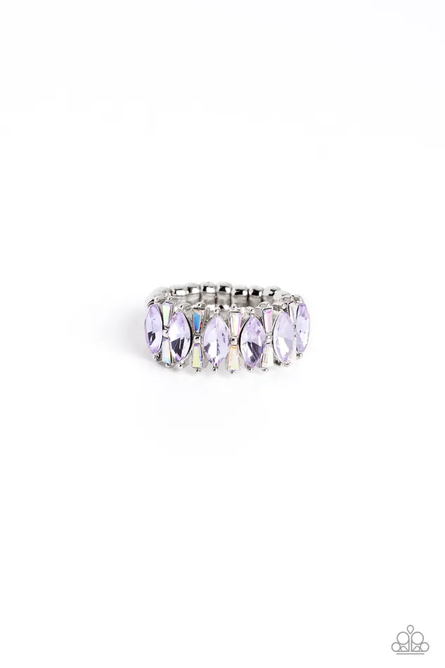 Kaleidoscopic Knockout Purple Ring Jewelry by Bretta Paparazzi Accessories Rings