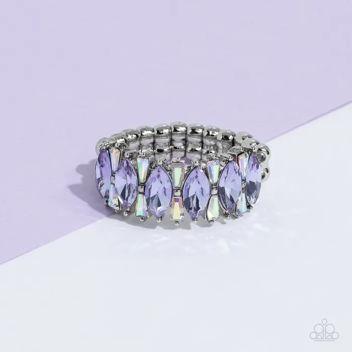 Kaleidoscopic Knockout Purple Ring Jewelry by Bretta Paparazzi Accessories Rings