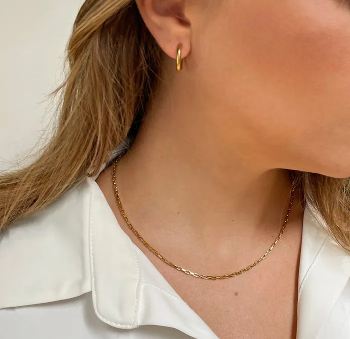 Necklaces Mai Dsire BLAKE GOLD BOX CHAIN NECKLACE SAMPLE