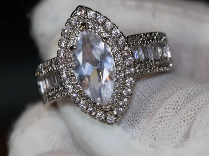 Rings Marquise Ring Promise Ring Marquise Diamond Engagement Ring Halo Wedding Ring Lab Diamonds London