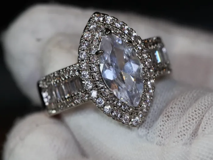 Rings Marquise Ring Promise Ring Marquise Diamond Engagement Ring Halo Wedding Ring Lab Diamonds London
