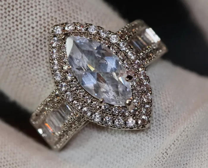 Rings Marquise Ring Promise Ring Marquise Diamond Engagement Ring Halo Wedding Ring Lab Diamonds London