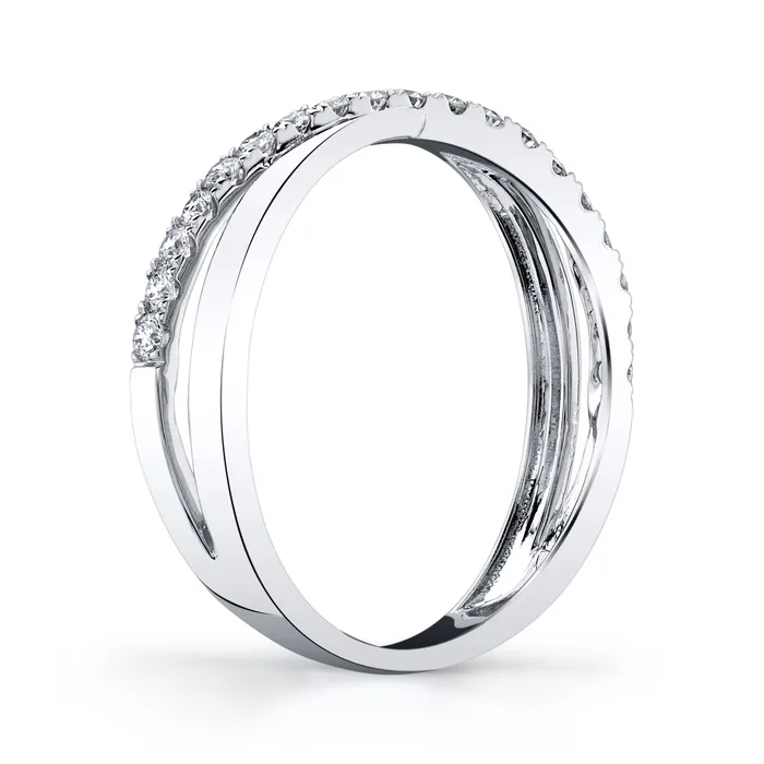 TVON Rings 14K 033cttw VS White Diamond Criss Cross Ring